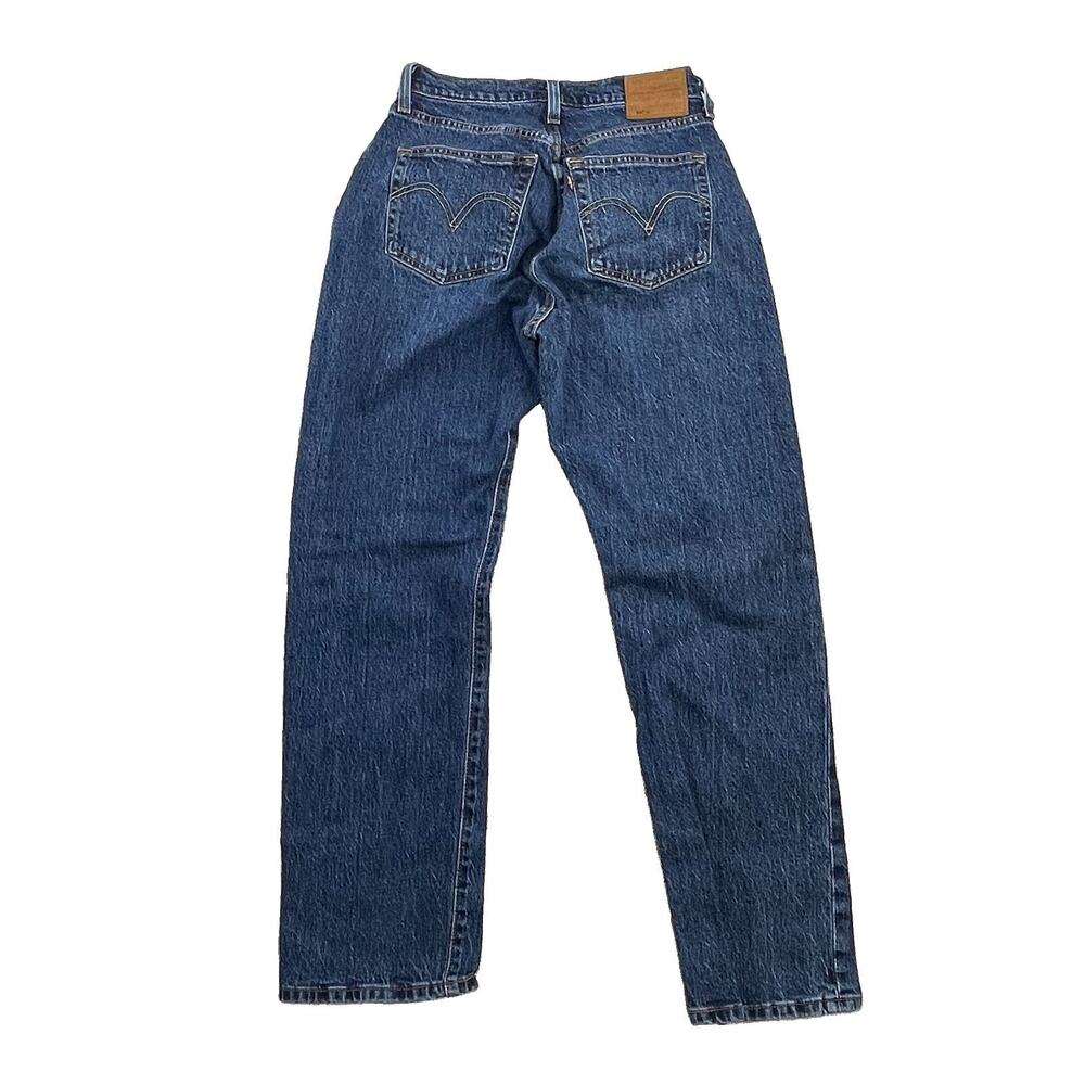 Levis 501 Jeans Womens 28x30 Blue Big E Modern Button Fly Denim 65-18